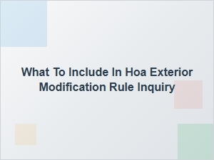 What to Include in Your Hoa Exterior Modification Request
